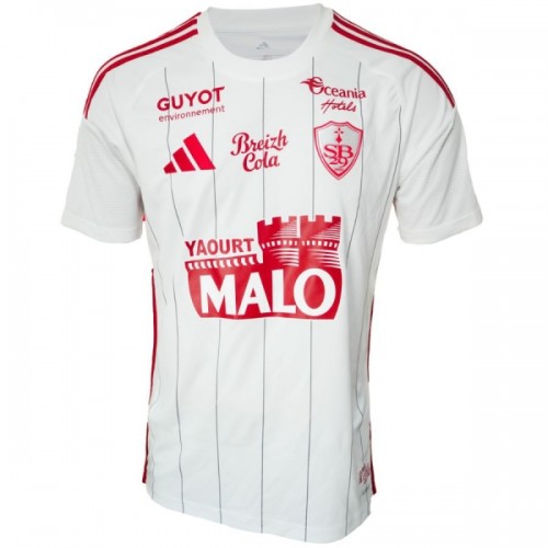 Fotbollskläder Stade Brestois Bortatröja 2025-26 - Kortärmad Fotbollskläder Stade Brestois Bortatröja 2025-26 - Kortärmad