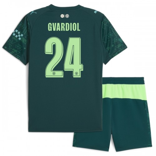 Fotbollskläder Barn Manchester City Gvardiol 24 Fjärdetröja EA Sport 2025-26 - Kortärmad Fotbollskläder Barn Manchester City Gvardiol 24 Fjärdetröja EA Sport 2025-26 - Kortärmad