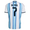 Fotbollskläder Argentina De Paul 7 Hemmatröja VM 2026 - Kortärmad