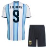 Fotbollskläder Barn Argentina J. Alvarez 9 Hemmatröja VM 2026 - Kortärmad