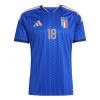 Fotbollskläder Barn Italien Barella 18 Hemmatröja VM 2026 - Kortärmad
