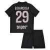 Fotbollskläder Barn Paris Saint-Germain B. Barcola 29 Fjärdetröja Jordan 2025-26 - Kortärmad