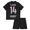 Fotbollskläder Barn Paris Saint-Germain D. Doue 14 Fjärdetröja Jordan 2025-26 - Kortärmad