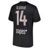 Fotbollskläder Paris Saint-Germain D. Doue 14 Fjärdetröja Jordan 2025-26 - Kortärmad