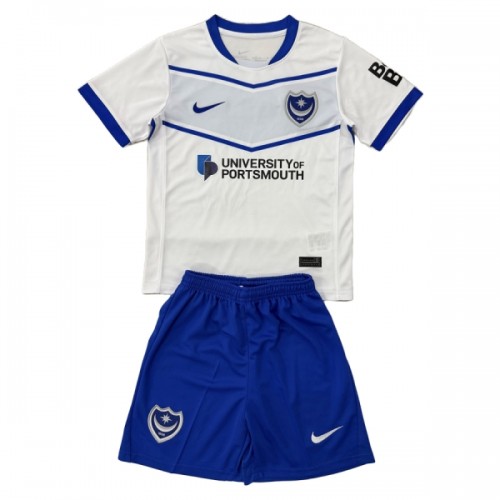 Fotbollskläder Barn Portsmouth Bortatröja 2025-26 - Kortärmad Fotbollskläder Barn Portsmouth Bortatröja 2025-26 - Kortärmad