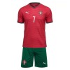 Fotbollskläder Barn Portugal Ronaldo 7 Hemmatröja VM 2026 - Kortärmad
