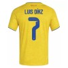 Fotbollskläder Colombia Luis Diaz 7 Hemmatröja VM 2026 - Kortärmad Fotbollskläder Colombia Luis Diaz 7 Hemmatröja VM 2026 - Kortärmad