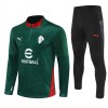 AC Milan Trainings Sweatshirt Quarter-Zip 2025-26 Grön