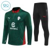 Barn AC Milan Trainings Sweatshirt Quarter-Zip 2025-26 Grön