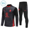 Barn AC Milan Trainings Sweatshirt Quarter-Zip 2025-26 Svart