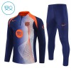 Barn FC Barcelona Trainings Sweatshirt Quarter-Zip 2025-26 Blå