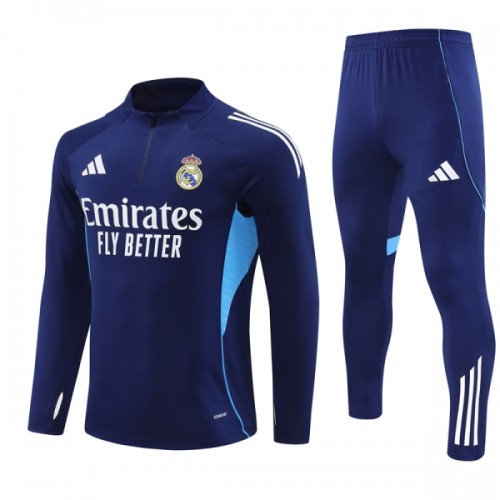 Real Madrid Trainings Sweatshirt Quarter-Zip 2025-26 Marin Real Madrid Trainings Sweatshirt Quarter-Zip 2025-26 Marin