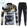 Barn Real Madrid Marvel Trainings Sweatshirt Quarter-Zip 2026-27 Svart