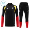 Barn Tyskland Trainings Sweatshirt Quarter-Zip 2026-27 Svart