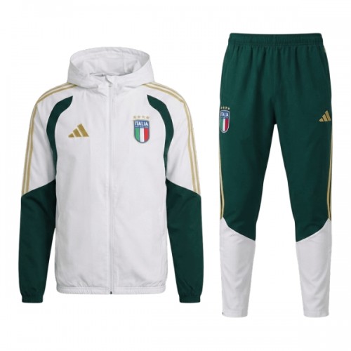 Italien Träningsjacka Hood 2026-27 Vit Italien Träningsjacka Hood 2026-27 Vit