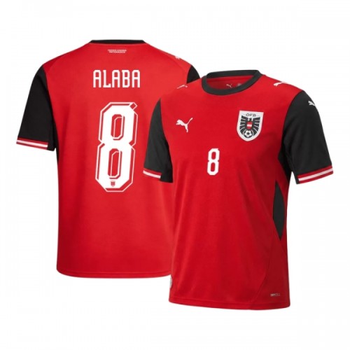 Fotbollskläder Österrike Alaba 8 Hemmatröja VM 2026 - Kortärmad Fotbollskläder Österrike Alaba 8 Hemmatröja VM 2026 - Kortärmad