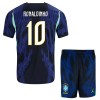 Fotbollskläder Barn Brasilien Ronaldinho 10 Bortatröja VM 2026 - Kortärmad Fotbollskläder Barn Brasilien Ronaldinho 10 Bortatröja VM 2026 - Kortärmad