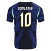 Fotbollskläder Barn Brasilien Ronaldinho 10 Bortatröja VM 2026 - Kortärmad