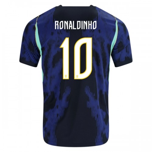 Fotbollskläder Brasilien Ronaldinho 10 Bortatröja VM 2026 - Kortärmad Fotbollskläder Brasilien Ronaldinho 10 Bortatröja VM 2026 - Kortärmad