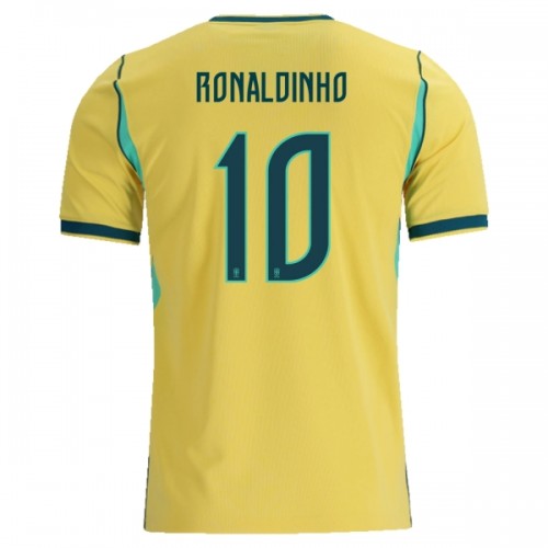 Fotbollskläder Brasilien Ronaldinho 10 Hemmatröja VM 2026 - Kortärmad Fotbollskläder Brasilien Ronaldinho 10 Hemmatröja VM 2026 - Kortärmad