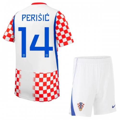 Fotbollskläder Barn Kroatien Perišić 14 Hemmatröja VM 2026 - Kortärmad Fotbollskläder Barn Kroatien Perišić 14 Hemmatröja VM 2026 - Kortärmad