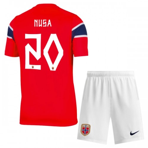 Fotbollskläder Barn Norge Nusa 20 Hemmatröja VM 2026 - Kortärmad Fotbollskläder Barn Norge Nusa 20 Hemmatröja VM 2026 - Kortärmad