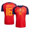 Fotbollskläder Spanien 2 Stars Rodrigo 16 Hemmatröja VM 2026 - Kortärmad Fotbollskläder Spanien 2 Stars Rodrigo 16 Hemmatröja VM 2026 - Kortärmad