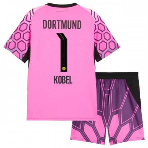 Fotbollskläder Målvakt Barn Borussia Dortmund Kobel 1 Bortatröja 2026-27 Rosa - Kortärmad Fotbollskläder Målvakt Barn Borussia Dortmund Kobel 1 Bortatröja 2026-27 Rosa - Kortärmad