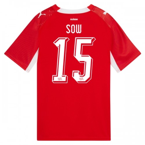Fotbollskläder Schweiz Djibril Sow 15 Hemmatröja VM 2026 - Kortärmad Fotbollskläder Schweiz Djibril Sow 15 Hemmatröja VM 2026 - Kortärmad