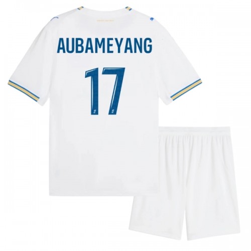 Fotbollskläder Barn Olympique de Marseille Aubameyang 17 Hemmatröja 2026-27 - Kortärmad Fotbollskläder Barn Olympique de Marseille Aubameyang 17 Hemmatröja 2026-27 - Kortärmad