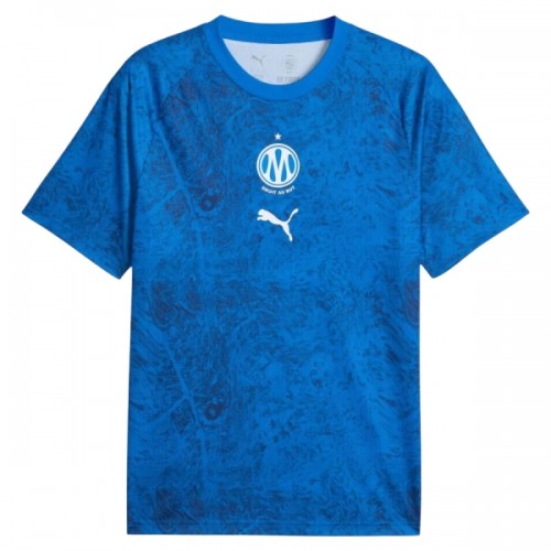 Fotbollskläder Olympique de Marseille Pre-Match 2026-27 Blå - Kortärmad Fotbollskläder Olympique de Marseille Pre-Match 2026-27 Blå - Kortärmad