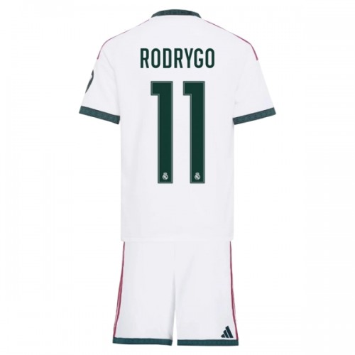 Fotbollskläder Barn Real Madrid Rodrygo 11 Hemmatröja 2026-27 - Kortärmad Fotbollskläder Barn Real Madrid Rodrygo 11 Hemmatröja 2026-27 - Kortärmad