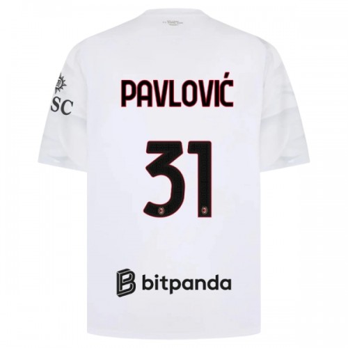 Fotbollskläder AC Milan Pavlovic 31 Bortatröja 2026-27 - Kortärmad Fotbollskläder AC Milan Pavlovic 31 Bortatröja 2026-27 - Kortärmad