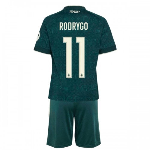 Fotbollskläder Barn Real Madrid Rodrygo 11 Bortatröja 2026-27 - Kortärmad Fotbollskläder Barn Real Madrid Rodrygo 11 Bortatröja 2026-27 - Kortärmad