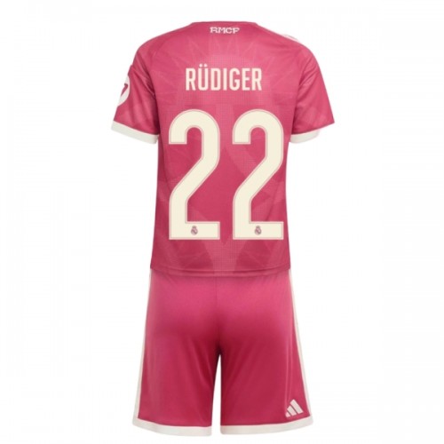 Fotbollskläder Barn Real Madrid Rudiger 22 Tredjetröja 2026-27 - Kortärmad Fotbollskläder Barn Real Madrid Rudiger 22 Tredjetröja 2026-27 - Kortärmad