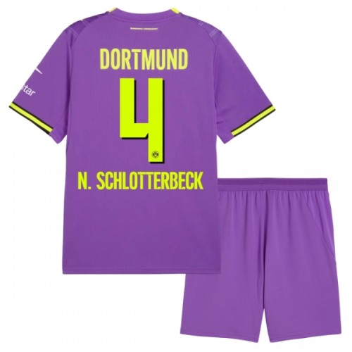 Fotbollskläder Barn Borussia Dortmund N. Schlotterbeck 4 Tredjetröja 2026-27 - Kortärmad Fotbollskläder Barn Borussia Dortmund N. Schlotterbeck 4 Tredjetröja 2026-27 - Kortärmad