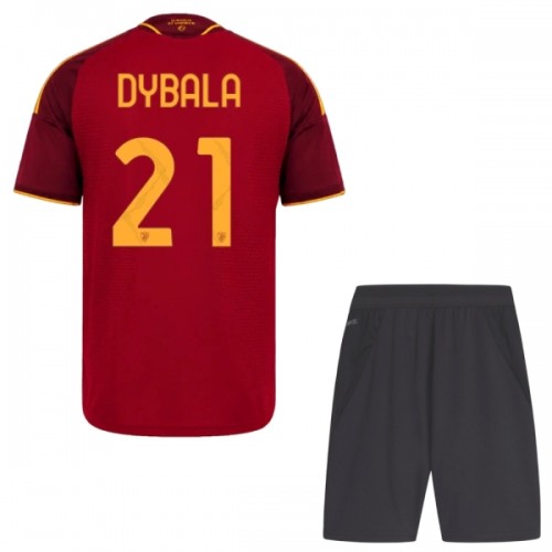 Fotbollskläder Barn AS Roma Dybala 21 Hemmatröja 2026-27 - Kortärmad Fotbollskläder Barn AS Roma Dybala 21 Hemmatröja 2026-27 - Kortärmad