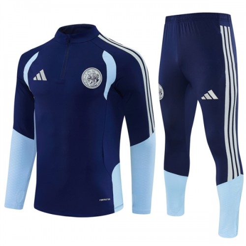 Ajax Trainings Sweatshirt Quarter-Zip 2026-27 Blå Ajax Trainings Sweatshirt Quarter-Zip 2026-27 Blå