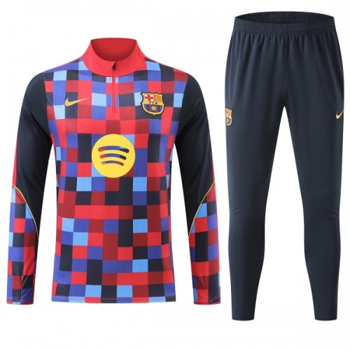 Barcelona Trainings Sweatshirt Quarter-Zip 2026-27 Röd Barcelona Trainings Sweatshirt Quarter-Zip 2026-27 Röd