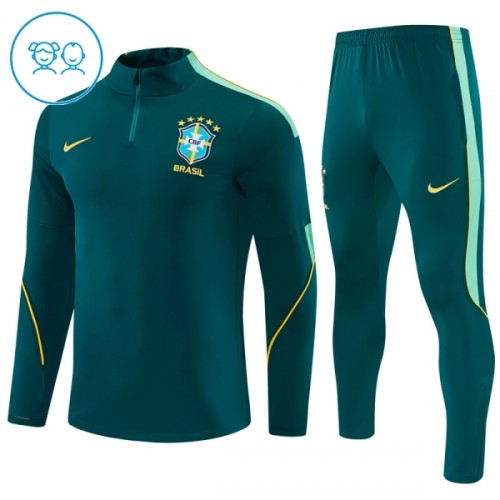 Barn Brasilien Trainings Sweatshirt Quarter-Zip 2026-27 Grön Barn Brasilien Trainings Sweatshirt Quarter-Zip 2026-27 Grön