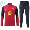 Barn FC Barcelona Trainings Sweatshirt Quarter-Zip 2026-27 Röd Barn FC Barcelona Trainings Sweatshirt Quarter-Zip 2026-27 Röd