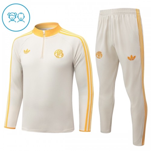 Barn FC Bayern München Trainings Sweatshirt Quarter-Zip 2026-27 Vit Barn FC Bayern München Trainings Sweatshirt Quarter-Zip 2026-27 Vit