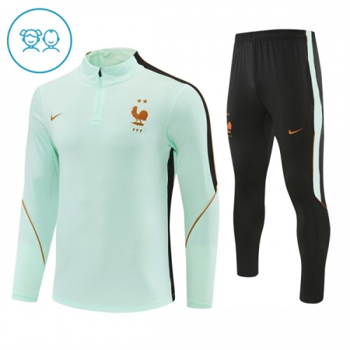 Barn Frankrike Trainings Sweatshirt Quarter-Zip 2026-27 Vit Barn Frankrike Trainings Sweatshirt Quarter-Zip 2026-27 Vit