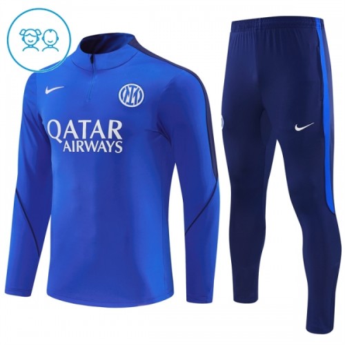 Barn Inter Milan Trainings Sweatshirt Quarter-Zip 2026-27 Blå Barn Inter Milan Trainings Sweatshirt Quarter-Zip 2026-27 Blå