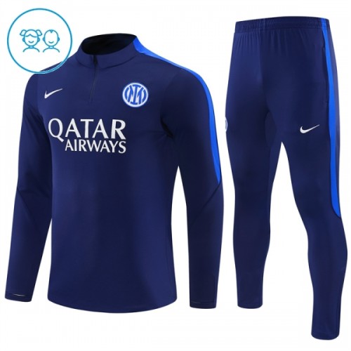 Barn Inter Milan Trainings Sweatshirt Quarter-Zip 2026-27 Blå Barn Inter Milan Trainings Sweatshirt Quarter-Zip 2026-27 Blå