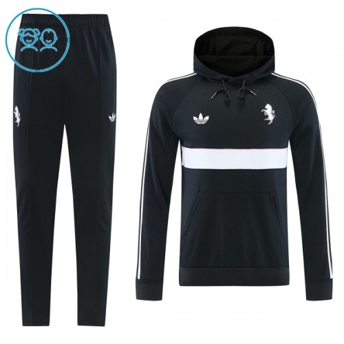 Barn Juventus Hoodie Trainings Sweatshirt 2026-27 Svart Barn Juventus Hoodie Trainings Sweatshirt 2026-27 Svart