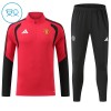 Barn Manchester United Trainings Sweatshirt Quarter-Zip 2026-27 Röd Barn Manchester United Trainings Sweatshirt Quarter-Zip 2026-27 Röd