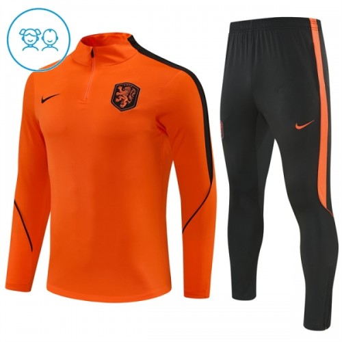 Barn Nederländerna Trainings Sweatshirt Quarter-Zip 2026-27 Orange Barn Nederländerna Trainings Sweatshirt Quarter-Zip 2026-27 Orange