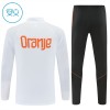 Barn Nederländerna Trainings Sweatshirt Quarter-Zip 2026-27 Vit