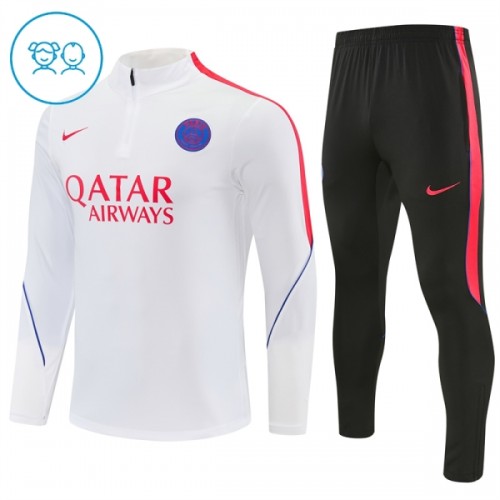 Barn Paris Saint-Germain Trainings Sweatshirt Quarter-Zip 2026-27 Vit Barn Paris Saint-Germain Trainings Sweatshirt Quarter-Zip 2026-27 Vit